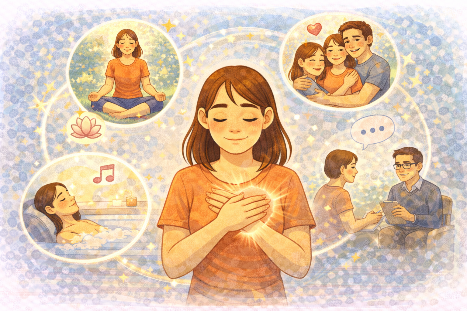 Illustration Showing How to Build Emotional Resilience